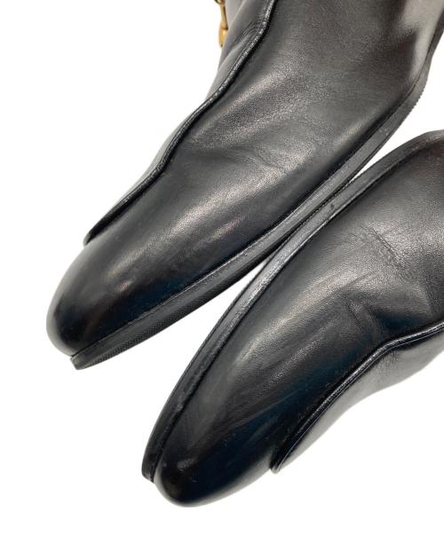 GUCCI（グッチ）GUCCI (グッチ) プリンスタウン ホースビット レザー ミュール ブラック サイズ:7の古着・服飾アイテム