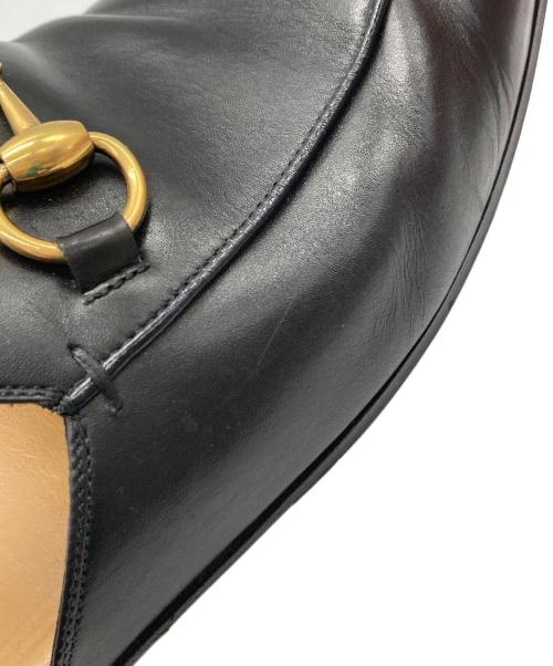 GUCCI（グッチ）GUCCI (グッチ) プリンスタウン ホースビット レザー ミュール ブラック サイズ:7の古着・服飾アイテム