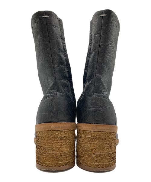 Maison Margiela（メゾンマルジェラ）Maison Margiela (メゾンマルジェラ) シワ加工 Tabi Ankle Boot 足袋アンクルブーツ ブラック サイズ:40の古着・服飾アイテム