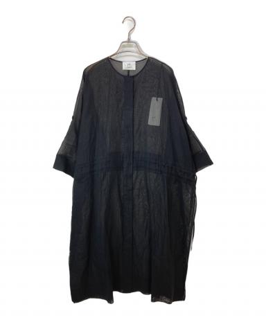 プルミエアロンディスモン コットンオーガンジーロングシャツ　黒 中古・古着通販】1er Arrondissement (プルミエ アロンディスモン