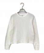 Ron Hermanロンハーマン）の古着「フラワー柄ワッフルロングスリーブカットソー」｜ホワイト