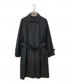 BURBERRY LONDONバーバリーロンドン）の古着「シルク混ステンカラーコート」｜ブラック