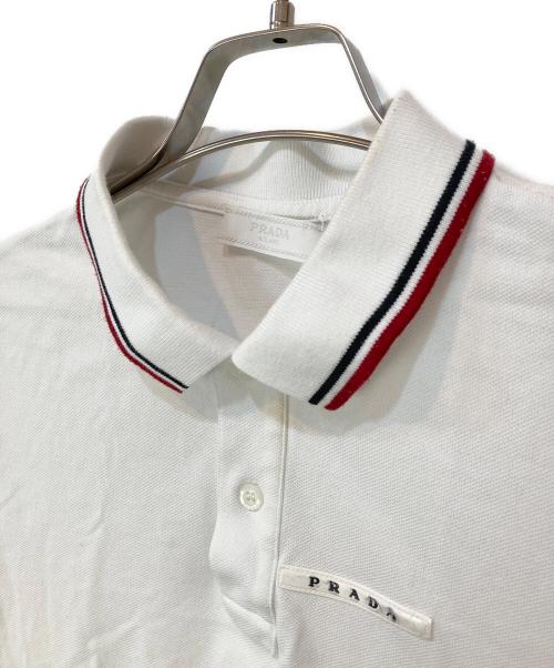 PRADA（プラダ）PRADA (プラダ) ポロシャツ ホワイト サイズ:Mの古着・服飾アイテム