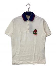 GUCCI（グッチ）の古着「23SS ストロベリーパッチポロシャツ」｜ベージュ