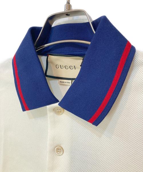 GUCCI（グッチ）GUCCI (グッチ) 23SS ストロベリーパッチポロシャツ ベージュ サイズ:XSの古着・服飾アイテム