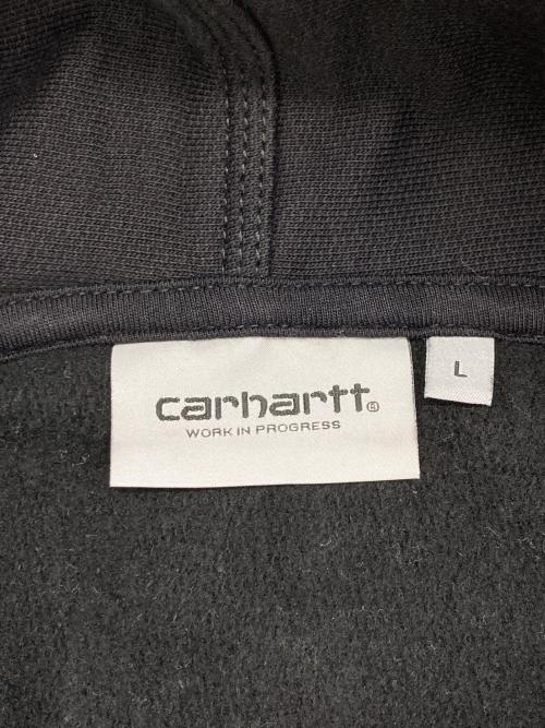 CarHartt（カーハート）CarHartt (カーハート) HOODED AMERICAN SCRIPT SWEAT ブラック サイズ:Lの古着・服飾アイテム