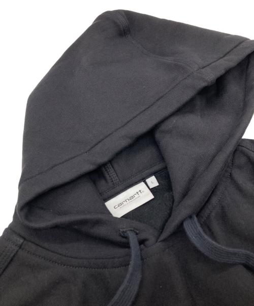 CarHartt（カーハート）CarHartt (カーハート) HOODED AMERICAN SCRIPT SWEAT ブラック サイズ:Lの古着・服飾アイテム