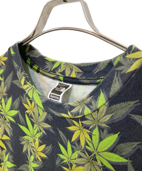 THE NORTH FACE（ザ ノース フェイス）THE NORTH FACE (ザ ノース フェイス) SUPREME (シュプリーム) 23FW Leaf S/S T-shirt グリーン×ブラック サイズ:XLの古着・服飾アイテム
