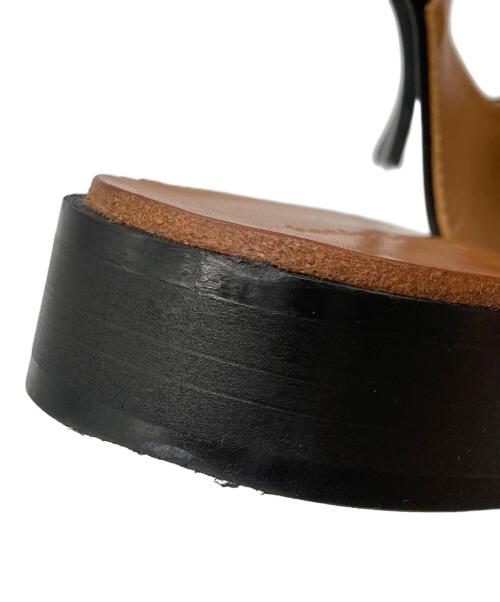 HENDER SCHEME（エンダースキーマ）HENDER SCHEME (エンダースキーマ) chameleon strap レザーサンダル ブラック サイズ:4の古着・服飾アイテム