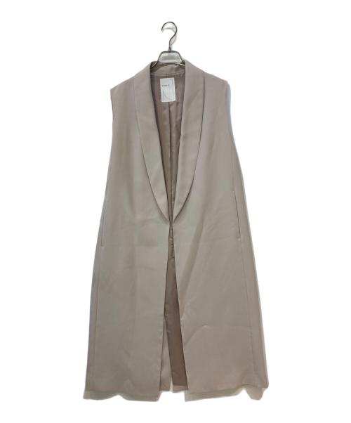 Noble（ノーブル）Noble (ノーブル) ショールカラーロングジレ ベージュ サイズ:Freeの古着・服飾アイテム