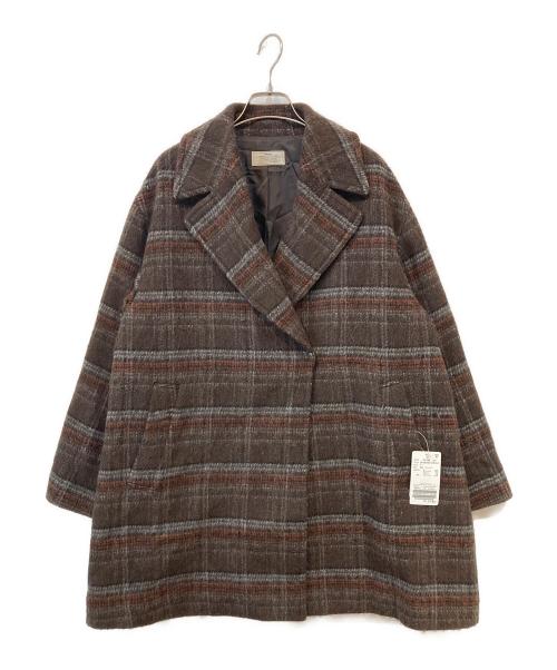 JOURNAL STANDARD relume（ジャーナルスタンダード レリューム）JOURNAL STANDARD relume (ジャーナルスタンダード レリューム) 尾州ウールシャギーミドルコート ブラウン サイズ:Free 未使用品の古着・服飾アイテム