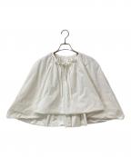 Whim Gazetteウィムガゼット）の古着「タフタケープブラウス」｜ホワイト