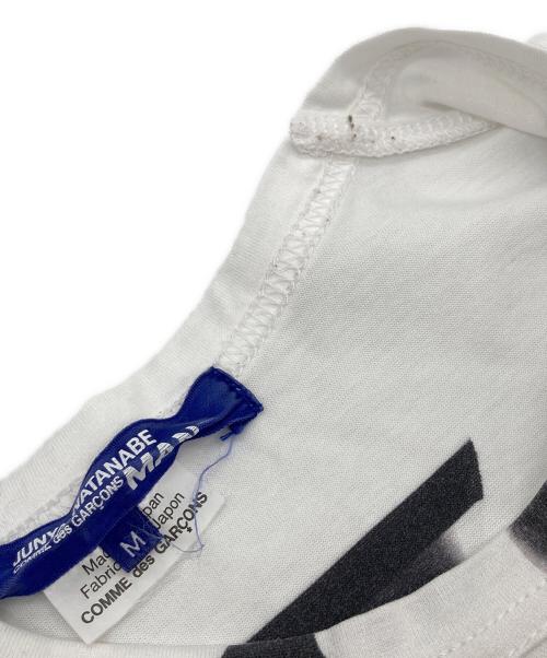 JUNYA WATANABE MAN（ジュンヤワタナベマン）JUNYA WATANABE MAN (ジュンヤワタナベマン) 綿天竺 製品プリント T010 プリントTシャツ ホワイト サイズ:Mの古着・服飾アイテム