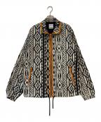 MARCELO BURLONマルセロバーロン）の古着「Folk Jacquard Coach Jacket/ フォークジャカードコーチジャケット」｜ホワイト×ブラック