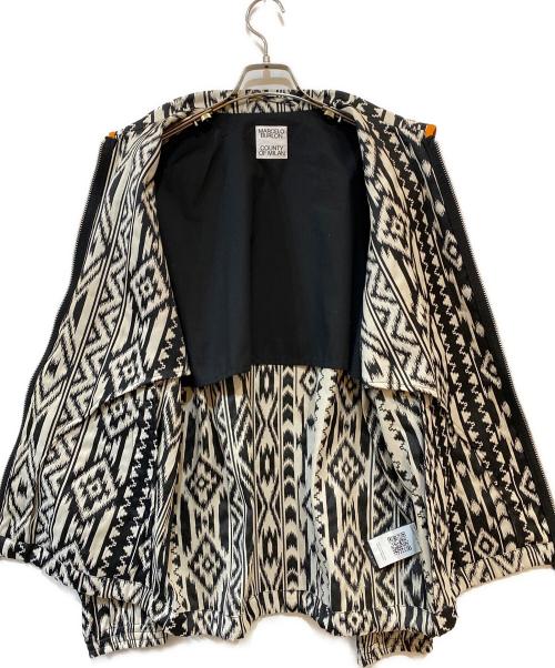MARCELO BURLON（マルセロバーロン）MARCELO BURLON (マルセロバーロン) Folk Jacquard Coach Jacket/ フォークジャカードコーチジャケット ホワイト×ブラック サイズ:Mの古着・服飾アイテム
