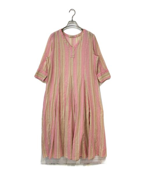 ne quittez pas（ヌキテパ）ne quittez pas (ヌキテパ) ストラップVネックワンピース ベージュ サイズ:-の古着・服飾アイテム