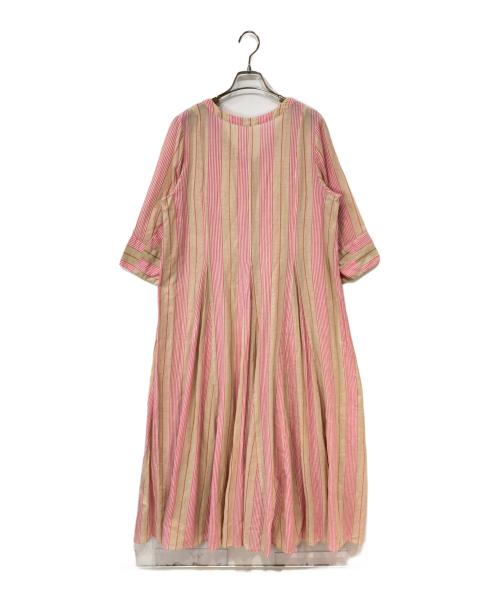 ne quittez pas（ヌキテパ）ne quittez pas (ヌキテパ) ストラップVネックワンピース ベージュ サイズ:-の古着・服飾アイテム