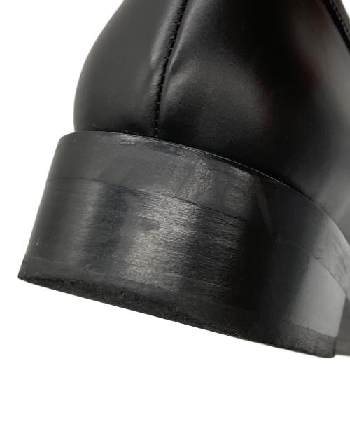 GUCCI（グッチ）GUCCI (グッチ) メタルプレートローファー ブラック サイズ:37の古着・服飾アイテム