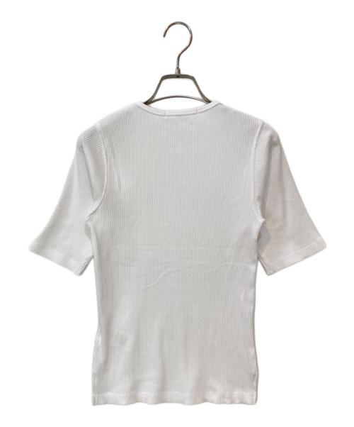 forme（フォルメ）forme (フォルメ) 5分袖 リブカットソー ホワイト サイズ:Fの古着・服飾アイテム