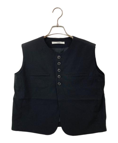 forme（フォルメ）forme (フォルメ) FrontButtonVest ブラック サイズ:Fの古着・服飾アイテム