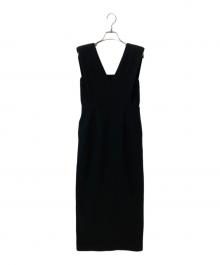 forme（フォルメ）の古着「Shoulder pads Dress ショルダーパッドドレス」｜ブラック