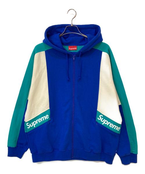 SUPREME（シュプリーム）SUPREME (シュプリーム) 20SS Color Blocked Zip Up Hooded Sweatshirt Royal サイズ:Lの古着・服飾アイテム
