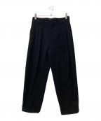 MARGARET HOWELLマーガレットハウエル）の古着「WOOL COTTON TROUSERS ウール コットン トラウザーズ」｜ブラック