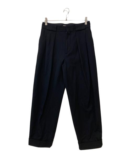 MARGARET HOWELL（マーガレットハウエル）MARGARET HOWELL (マーガレットハウエル) WOOL COTTON TROUSERS ウール コットン トラウザーズ ブラック サイズ:Ⅲの古着・服飾アイテム