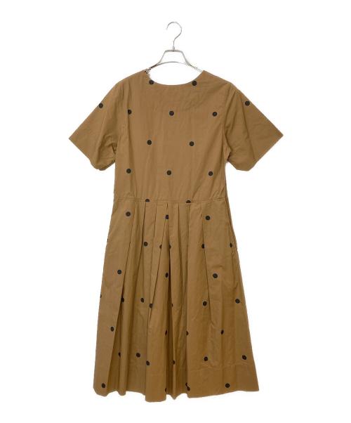 MARGARET HOWELL（マーガレットハウエル）MARGARET HOWELL (マーガレットハウエル) BIG SPOT COTTON 2 ワンピース ブラウン サイズ:Ⅱの古着・服飾アイテム