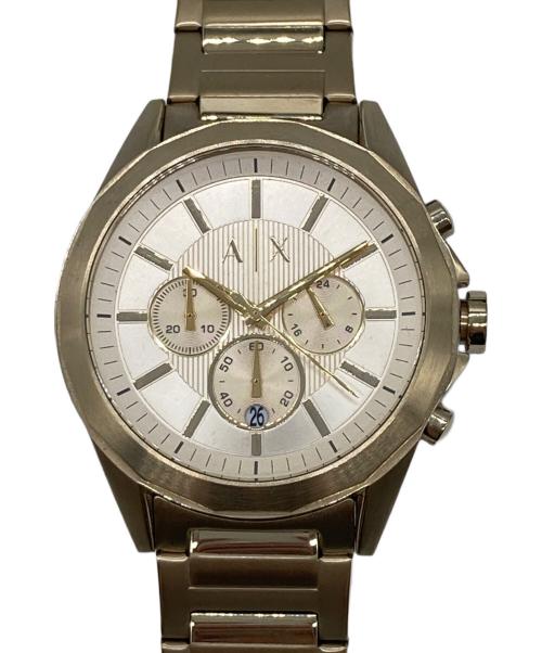 ARMANI EXCHANGE（アルマーニ エクスチェンジ）ARMANI EXCHANGE (アルマーニ エクスチェンジ) クロノグラフ ウォッチ ゴールドの古着・服飾アイテム