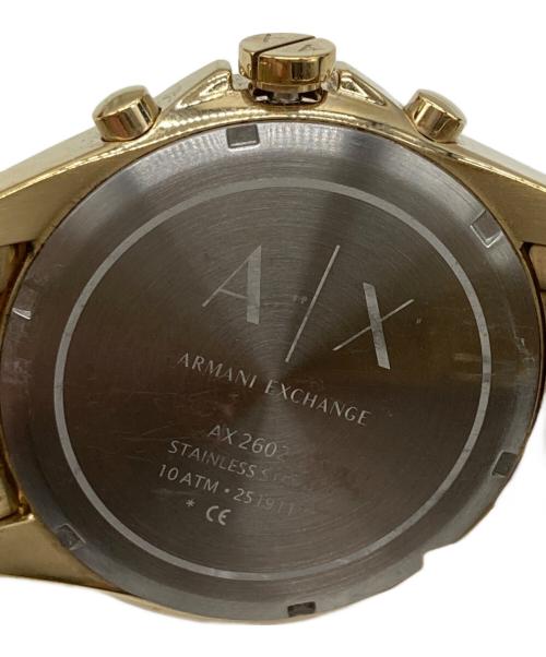 ARMANI EXCHANGE（アルマーニ エクスチェンジ）ARMANI EXCHANGE (アルマーニ エクスチェンジ) クロノグラフ ウォッチ ゴールドの古着・服飾アイテム