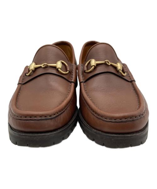 GUCCI（グッチ）GUCCI (グッチ) ビットローファー ブラウン サイズ:40の古着・服飾アイテム