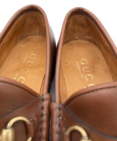 GUCCI（グッチ）GUCCI (グッチ) ビットローファー ブラウン サイズ:40の古着・服飾アイテム