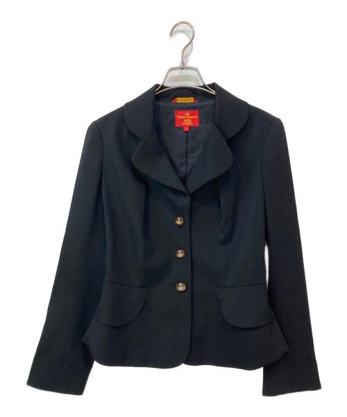 Vivienne Westwood RED LABEL（ヴィヴィアンウエストウッドレッドレーベル）Vivienne Westwood RED LABEL (ヴィヴィアンウエストウッドレッドレーベル) 丸襟3Bジャケット ブラック サイズ:3の古着・服飾アイテム