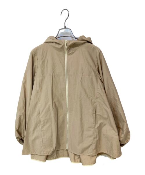 YORI（ヨリ）YORI (ヨリ) バックギャザー撥水パーカー ベージュ サイズ:Fの古着・服飾アイテム
