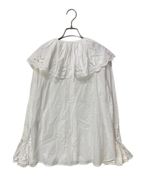 VERMEIL par iena（ヴェルメイユ パー イエナ）VERMEIL par iena (ヴェルメイユ パー イエナ) コットン カットワーク レース ブラウス ホワイト サイズ:-の古着・服飾アイテム