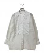 Gypsohilaジプソフィア）の古着「Ribbon Sheer Shirt」｜ホワイト