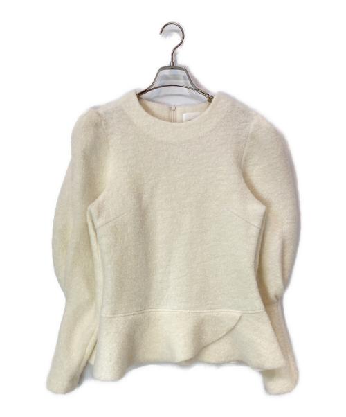OHGA（オオガ）OHGA (オオガ) スフレウールニットカットソー ホワイト サイズ:Fの古着・服飾アイテム