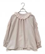 UNMINOUアンミヌ）の古着「フリルネックブラウス」｜パープル