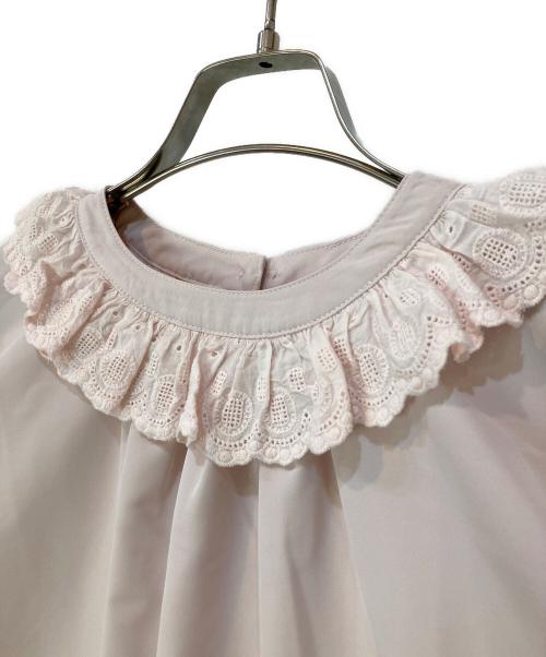 UNMINOU（アンミヌ）UNMINOU (アンミヌ) フリルネックブラウス パープル サイズ:Fの古着・服飾アイテム