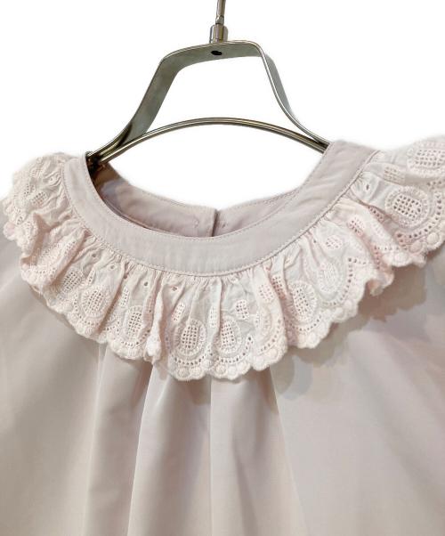 UNMINOU（アンミヌ）UNMINOU (アンミヌ) フリルネックブラウス パープル サイズ:Fの古着・服飾アイテム