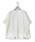 YORIヨリ）の古着「ソリッドバックフレアTee」｜ホワイト