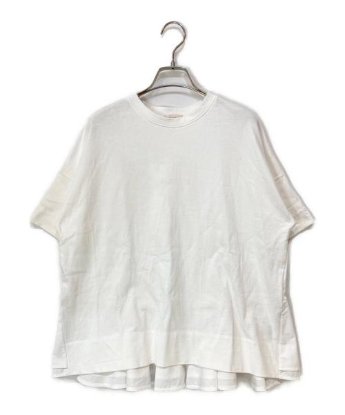 YORI（ヨリ）YORI (ヨリ) ソリッドバックフレアTee ホワイト サイズ:Fの古着・服飾アイテム