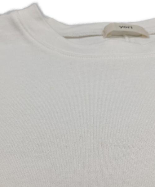 YORI（ヨリ）YORI (ヨリ) ソリッドバックフレアTee ホワイト サイズ:Fの古着・服飾アイテム