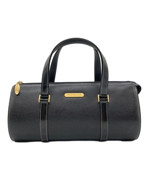 Burberry's（バーバリーズ）Burberry's (バーバリーズ) 裏地ノバチェック ミニボストンバッグ ブラックの古着・服飾アイテム