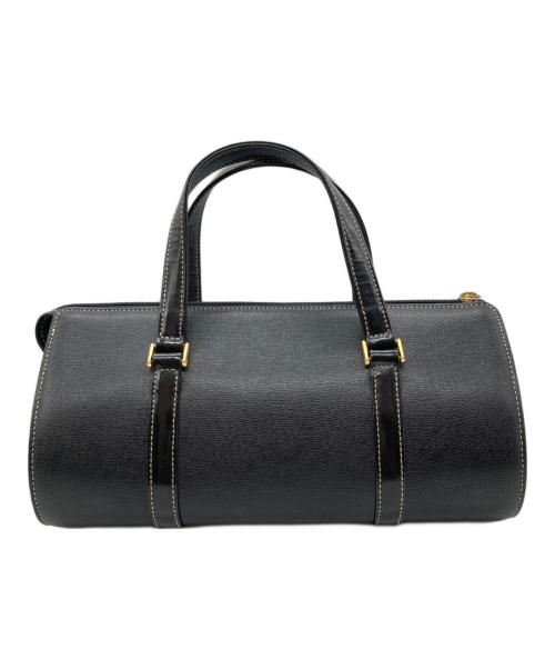 Burberry's（バーバリーズ）Burberry's (バーバリーズ) 裏地ノバチェック ミニボストンバッグ ブラックの古着・服飾アイテム