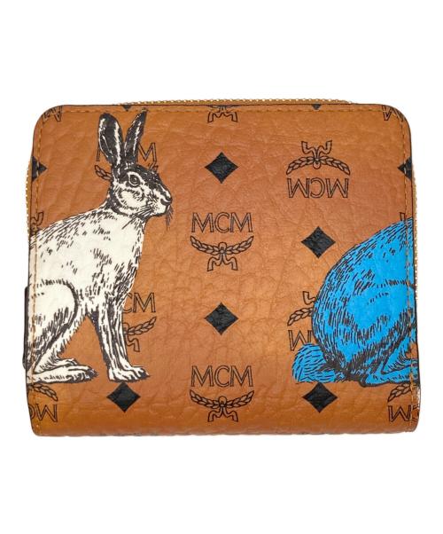 MCM（エムシーエム）MCM (エムシーエム) ラビットプリントラウンドジップ財布 ベージュ サイズ:-の古着・服飾アイテム