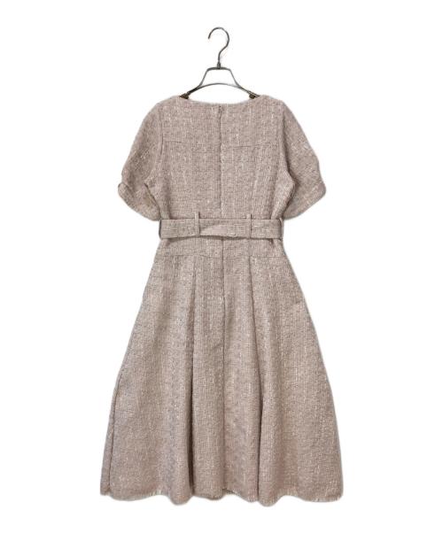 HER LIP TO（ハーリップトゥ）HER LIP TO (ハーリップトゥ) Classic Tweed Belted Dress ピンク サイズ:Mの古着・服飾アイテム