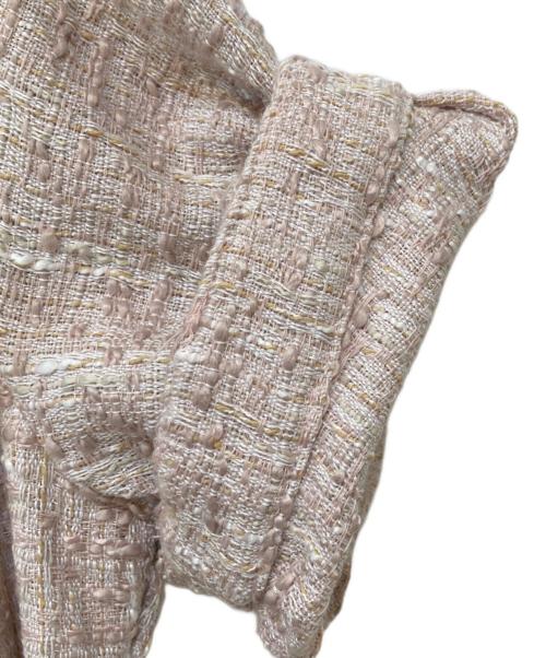 HER LIP TO（ハーリップトゥ）HER LIP TO (ハーリップトゥ) Classic Tweed Belted Dress ピンク サイズ:Mの古着・服飾アイテム