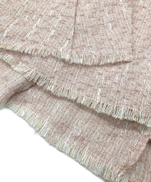 HER LIP TO（ハーリップトゥ）HER LIP TO (ハーリップトゥ) Classic Tweed Belted Dress ピンク サイズ:Mの古着・服飾アイテム